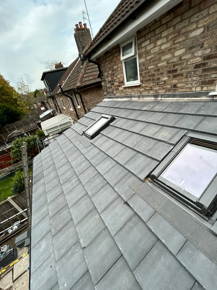 Finished new slate roof