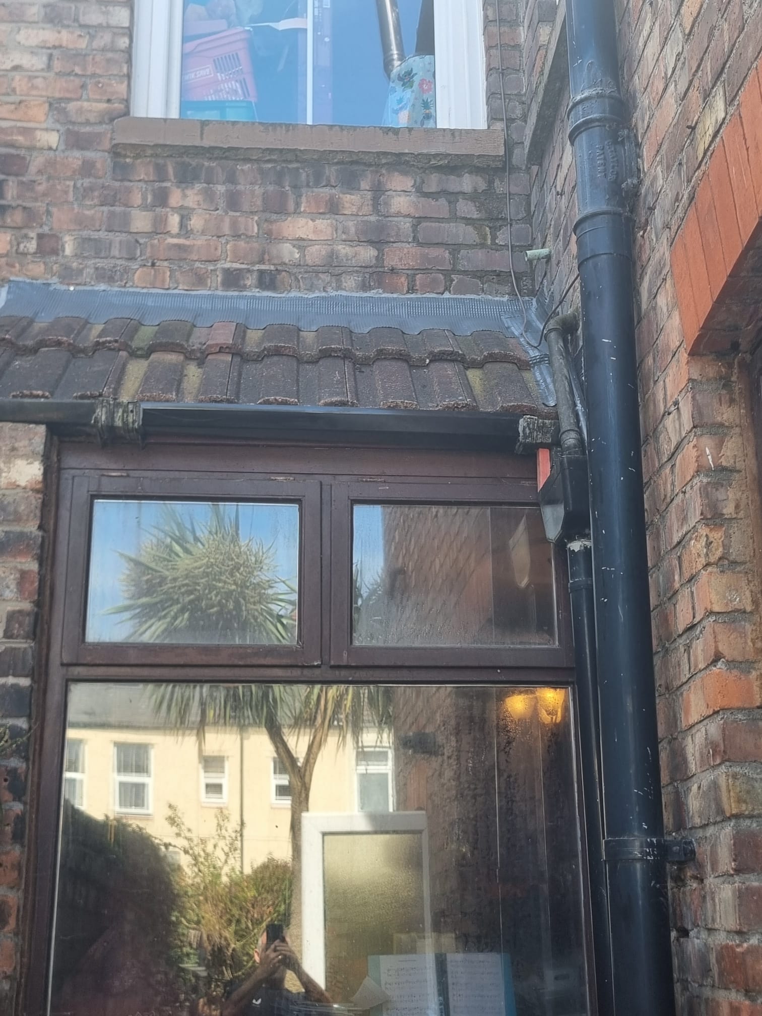 After — tiles and lead flashing
